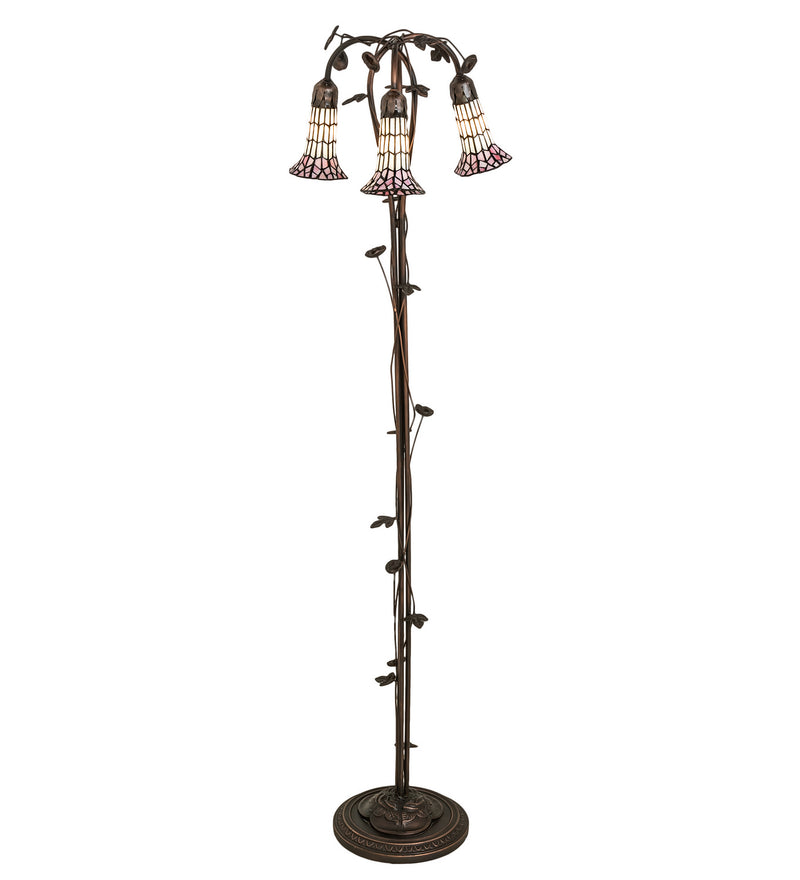 Meyda Tiffany 255139 Three Light Floor Lamp, Mahogany Bronze
