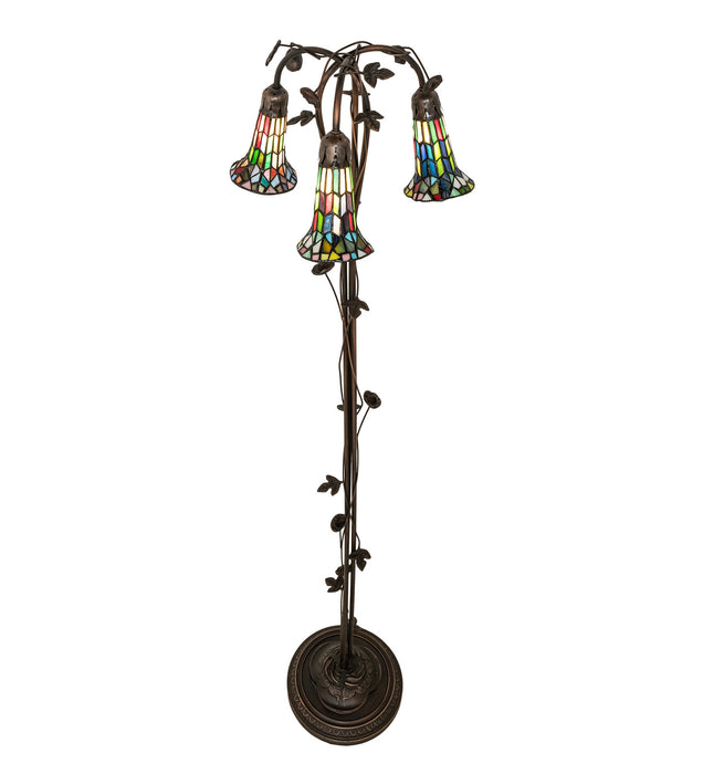 Meyda Tiffany 255141 Three Light Floor Lamp, Mahogany Bronze
