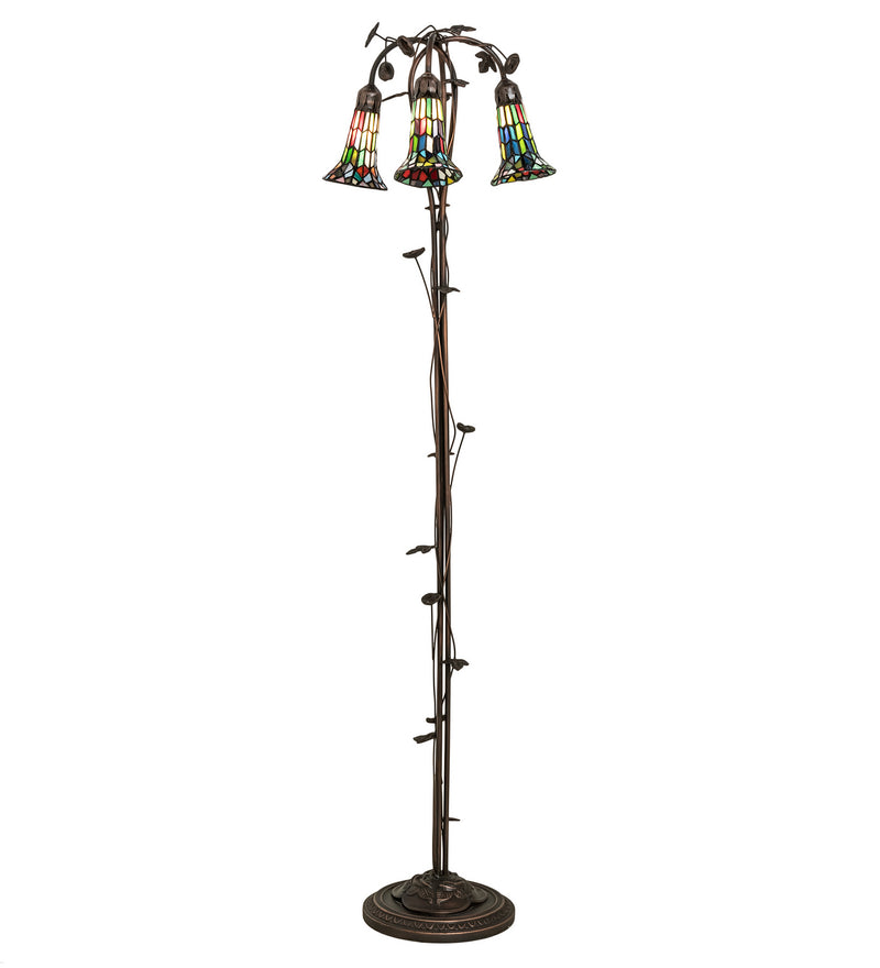 Meyda Tiffany 255141 Three Light Floor Lamp, Mahogany Bronze