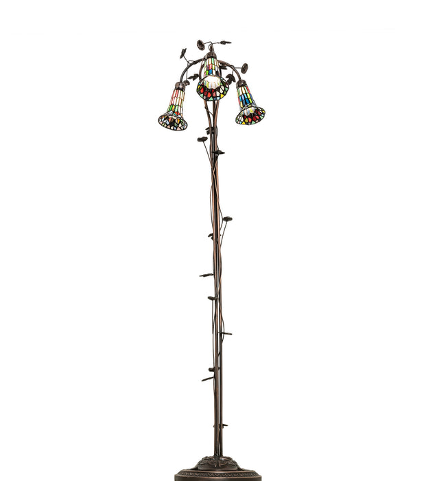 Meyda Tiffany 255141 Three Light Floor Lamp, Mahogany Bronze