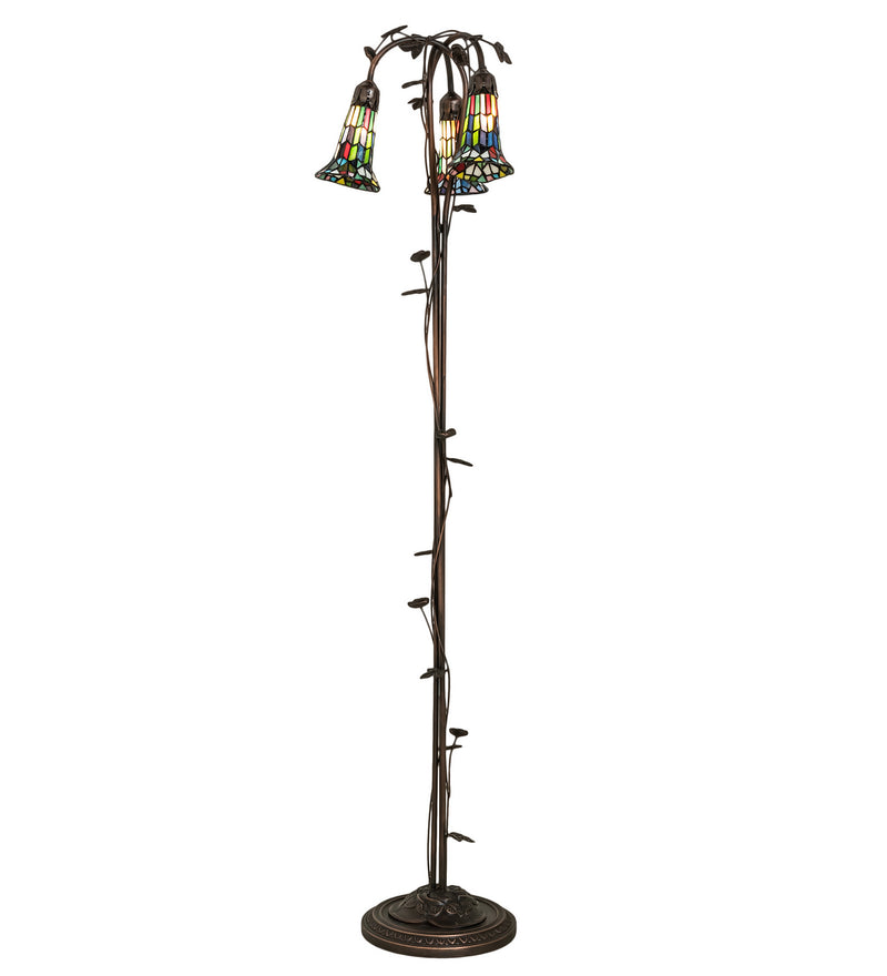 Meyda Tiffany 255141 Three Light Floor Lamp, Mahogany Bronze