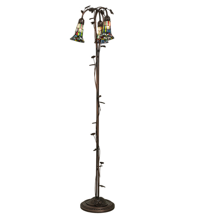 Meyda Tiffany 255141 Three Light Floor Lamp, Mahogany Bronze