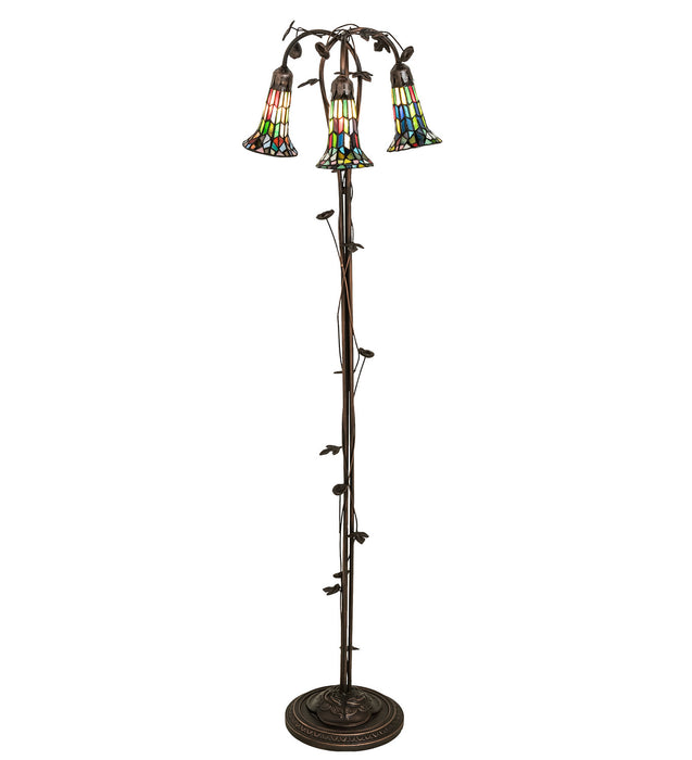Meyda Tiffany 255141 Three Light Floor Lamp, Mahogany Bronze