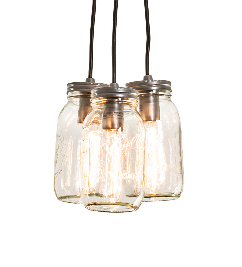 Meyda Tiffany 255331 Three Light Pendant, Nickel