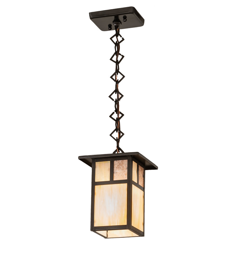 Meyda Tiffany 255514 One Light Mini Pendant, Craftsman Brown