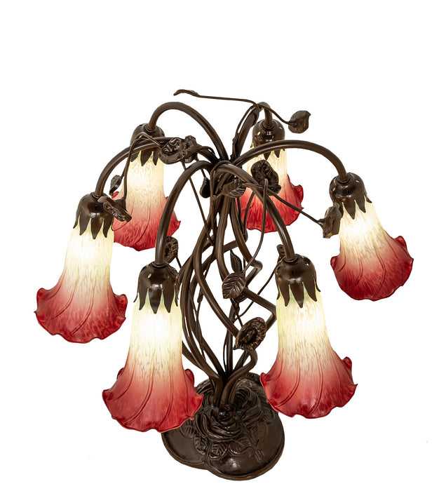 Meyda Tiffany 255799 Six Light Table Lamp, Mahogany Bronze