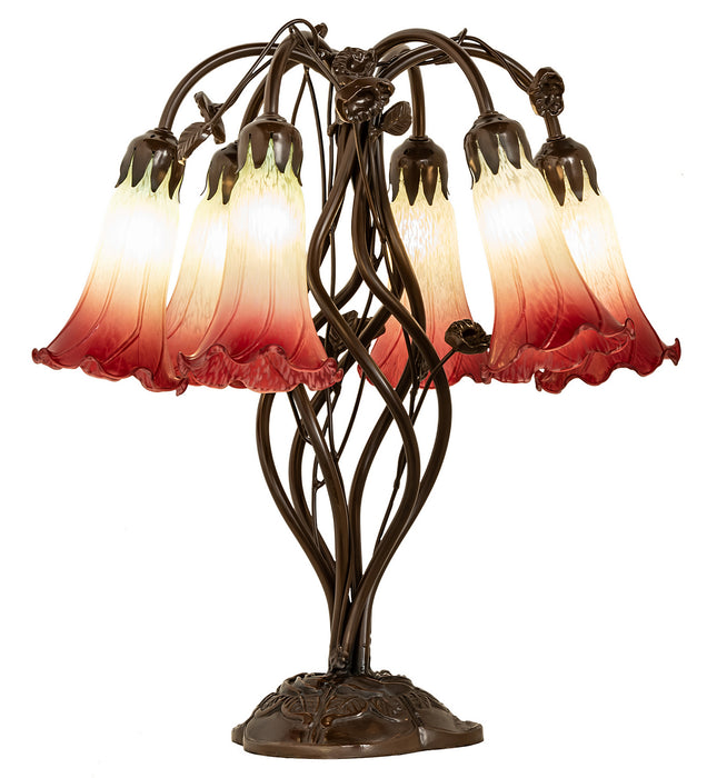 Meyda Tiffany 255799 Six Light Table Lamp, Mahogany Bronze