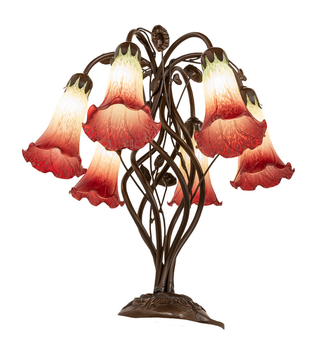 Meyda Tiffany 255799 Six Light Table Lamp, Mahogany Bronze