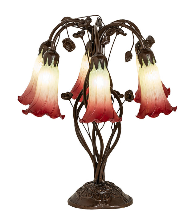 Meyda Tiffany 255799 Six Light Table Lamp, Mahogany Bronze