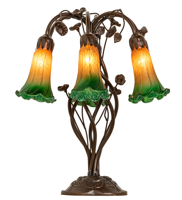 Meyda Tiffany 255800 Six Light Table Lamp, Mahogany Bronze
