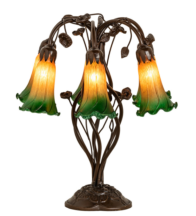 Meyda Tiffany 255800 Six Light Table Lamp, Mahogany Bronze