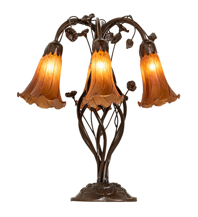 Meyda Tiffany 255805 Six Light Table Lamp, Mahogany Bronze