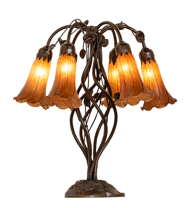 Meyda Tiffany 255805 Six Light Table Lamp, Mahogany Bronze