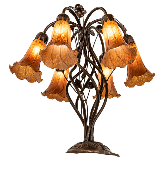 Meyda Tiffany 255805 Six Light Table Lamp, Mahogany Bronze