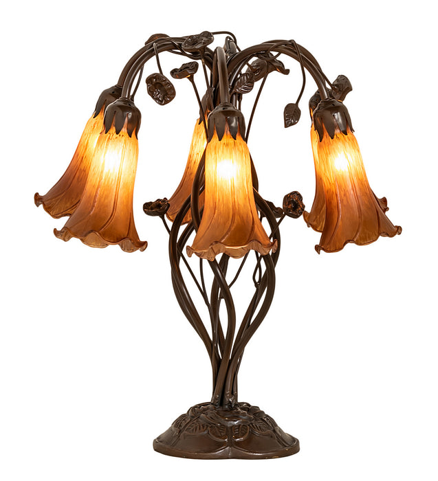 Meyda Tiffany 255805 Six Light Table Lamp, Mahogany Bronze