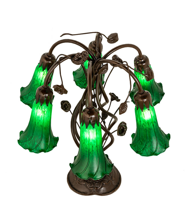 Meyda Tiffany 255806 Six Light Table Lamp, Mahogany Bronze