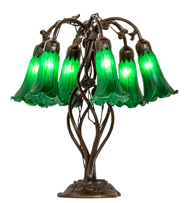 Meyda Tiffany 255806 Six Light Table Lamp, Mahogany Bronze