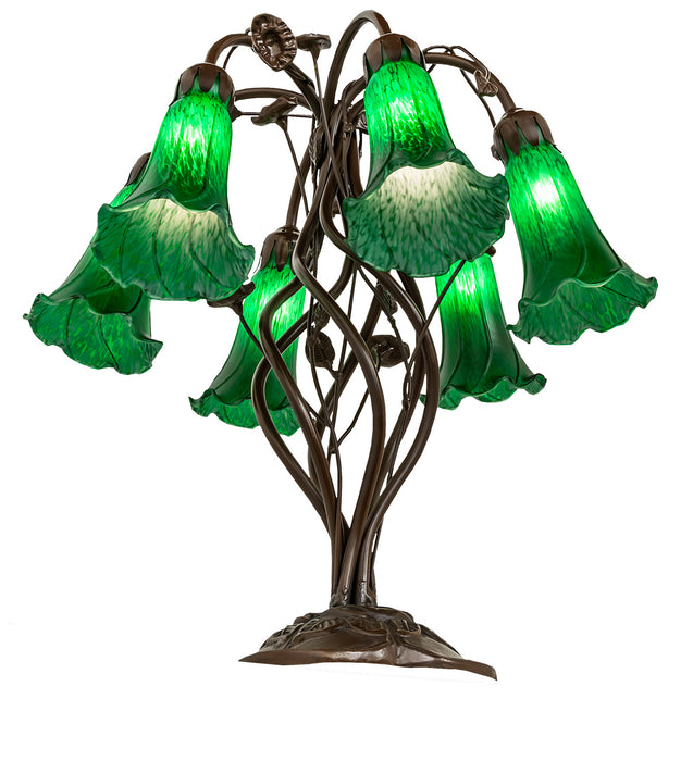 Meyda Tiffany 255806 Six Light Table Lamp, Mahogany Bronze