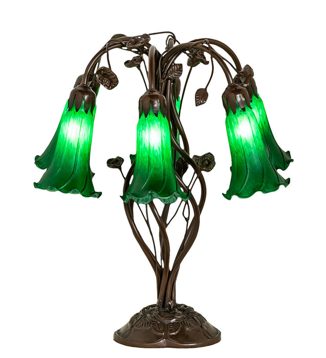 Meyda Tiffany 255806 Six Light Table Lamp, Mahogany Bronze
