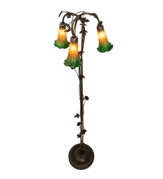 Meyda Tiffany 36973 Three Light Floor Lamp, Mahogany Bronze