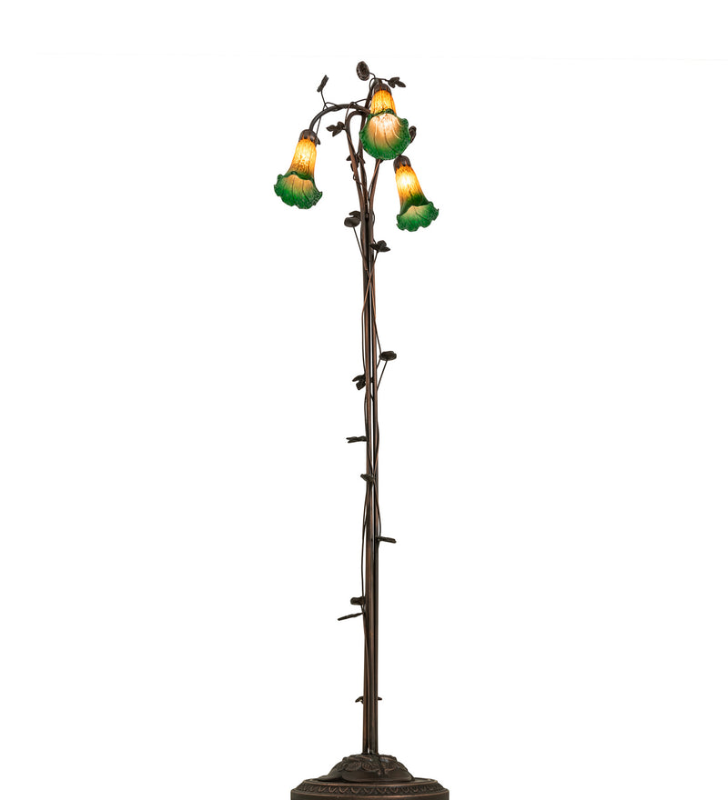 Meyda Tiffany 36973 Three Light Floor Lamp, Mahogany Bronze