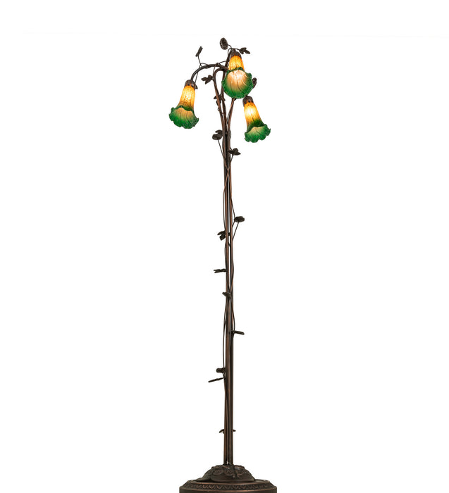 Meyda Tiffany 36973 Three Light Floor Lamp, Mahogany Bronze