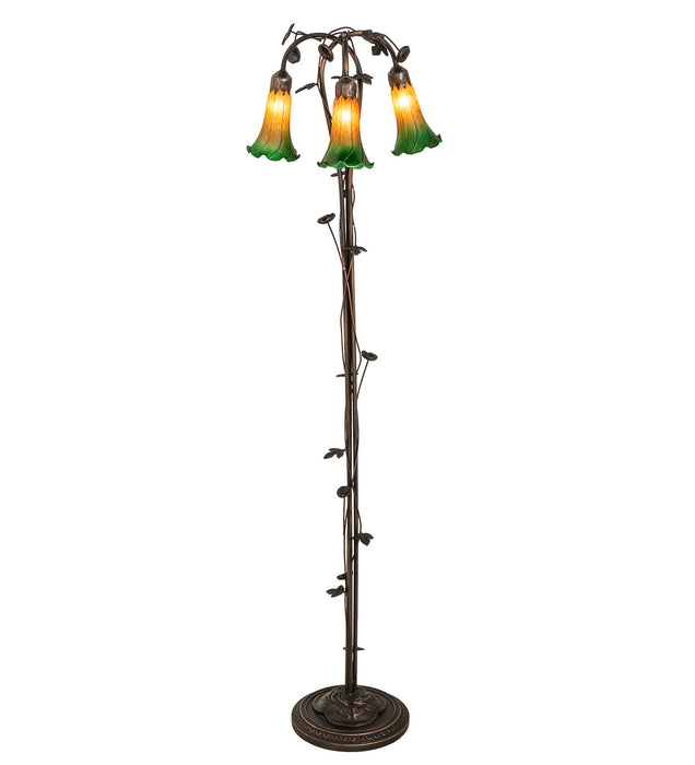 Meyda Tiffany 36973 Three Light Floor Lamp, Mahogany Bronze