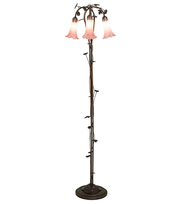 Meyda Tiffany 38444 Three Light Floor Lamp, Mahogany Bronze