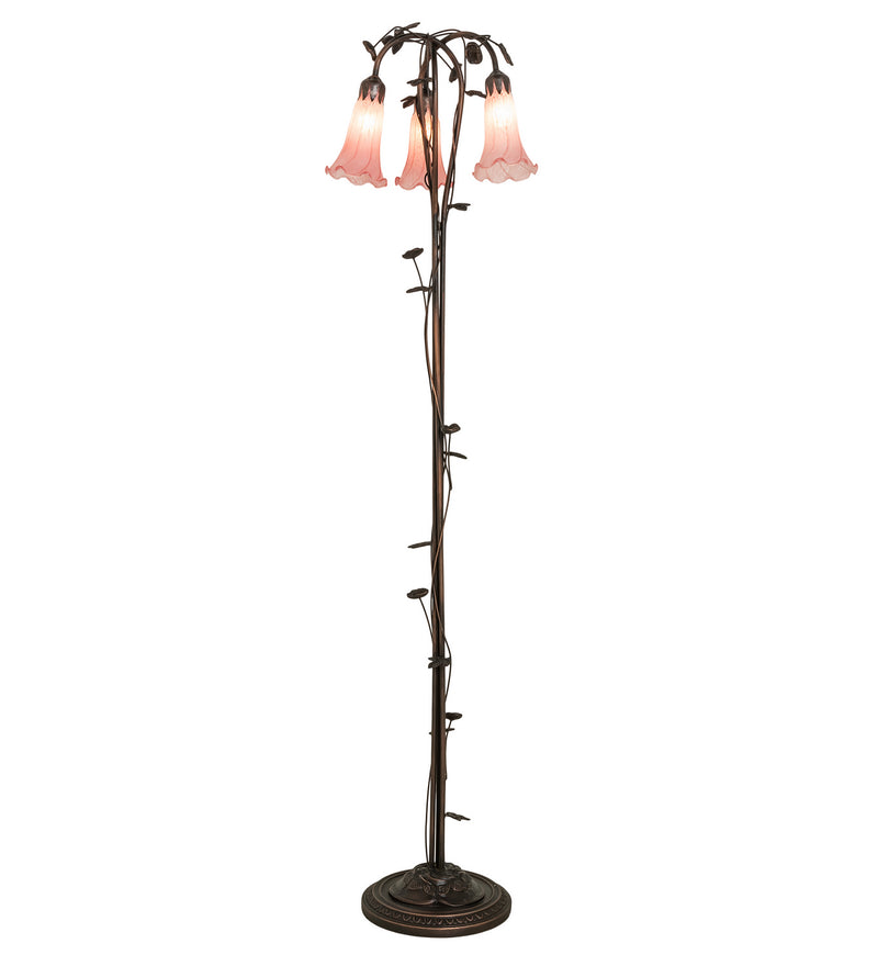 Meyda Tiffany 38444 Three Light Floor Lamp, Mahogany Bronze