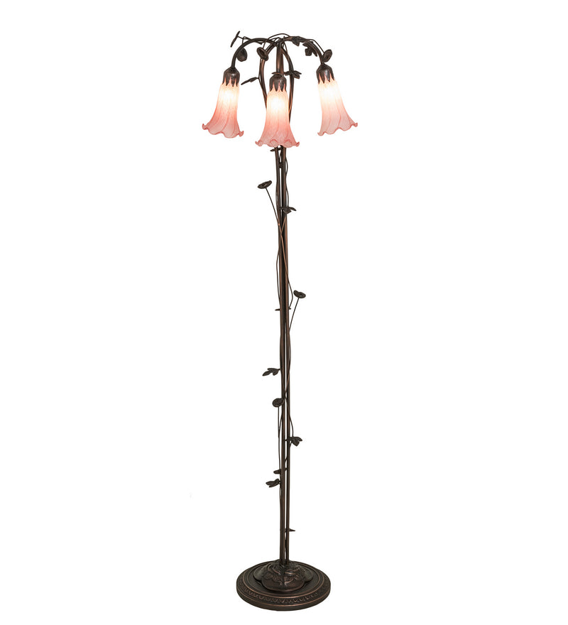 Meyda Tiffany 38444 Three Light Floor Lamp, Mahogany Bronze