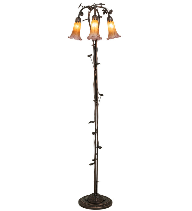 Meyda Tiffany 38635 Three Light Floor Lamp, Mahogany Bronze