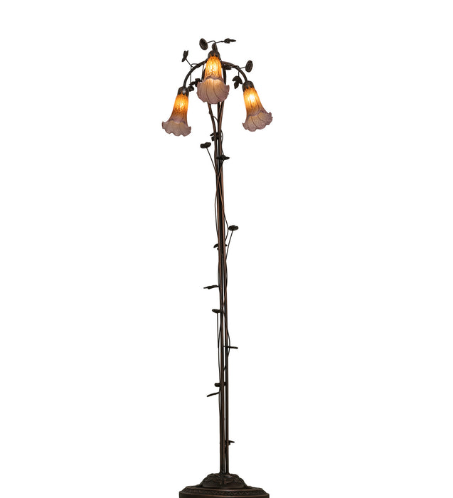 Meyda Tiffany 38635 Three Light Floor Lamp, Mahogany Bronze