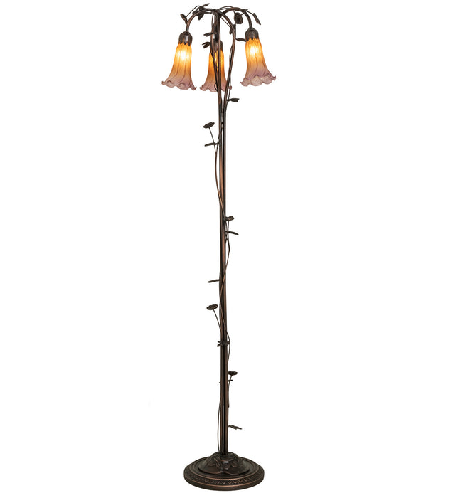 Meyda Tiffany 38635 Three Light Floor Lamp, Mahogany Bronze