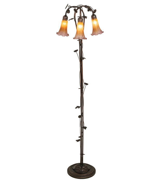 Meyda Tiffany 38635 Three Light Floor Lamp, Mahogany Bronze
