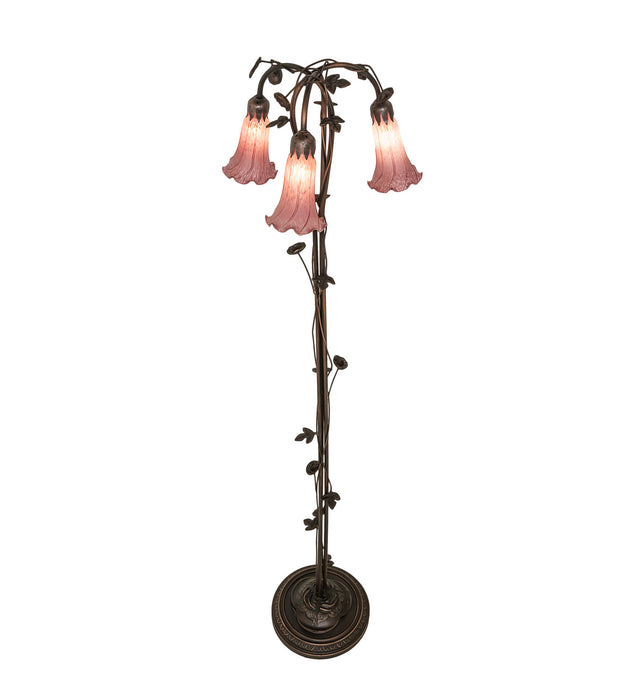 Meyda Tiffany 48433 Three Light Floor Lamp, Mahogany Bronze