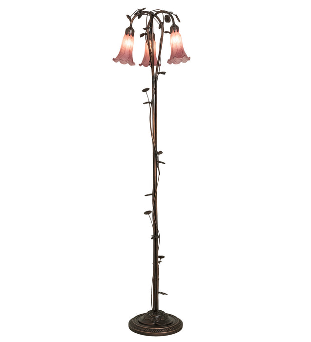 Meyda Tiffany 48433 Three Light Floor Lamp, Mahogany Bronze