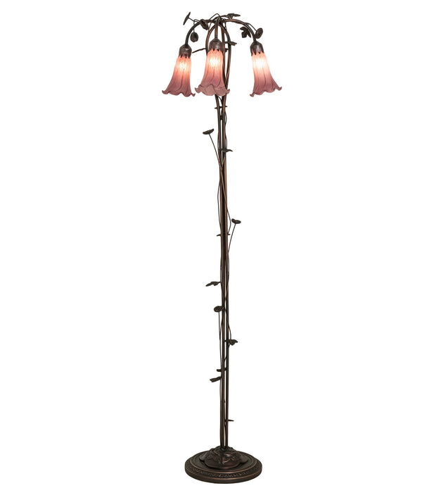 Meyda Tiffany 48433 Three Light Floor Lamp, Mahogany Bronze