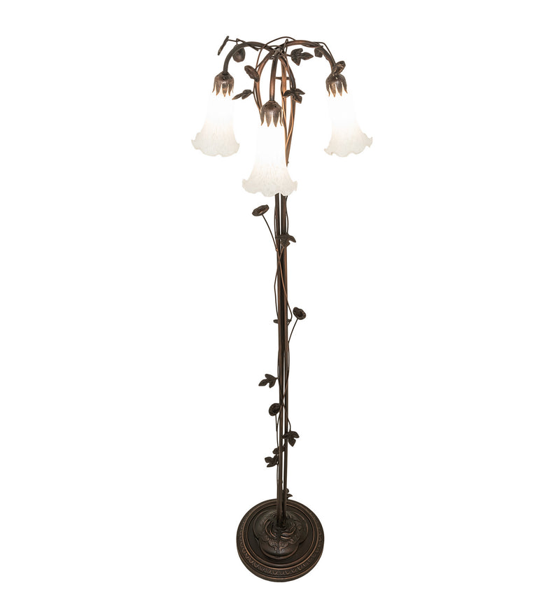 Meyda Tiffany 66181 Three Light Floor Lamp, Mahogany Bronze