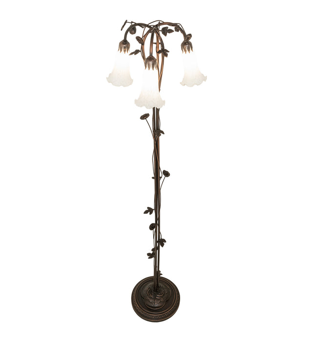Meyda Tiffany 66181 Three Light Floor Lamp, Mahogany Bronze