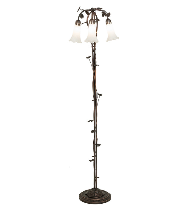 Meyda Tiffany 66181 Three Light Floor Lamp, Mahogany Bronze