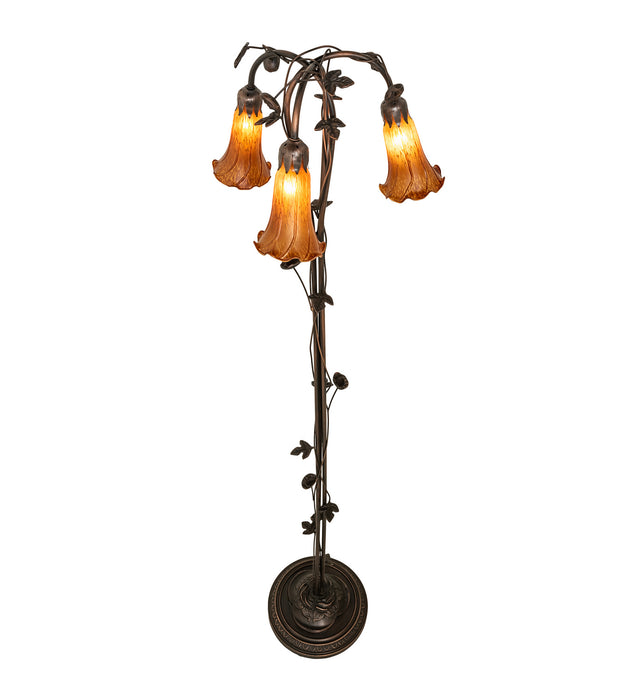 Meyda Tiffany 71881 Three Light Floor Lamp, Mahogany Bronze