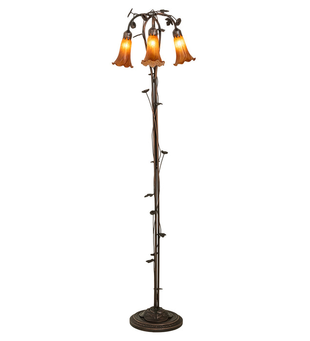 Meyda Tiffany 71881 Three Light Floor Lamp, Mahogany Bronze