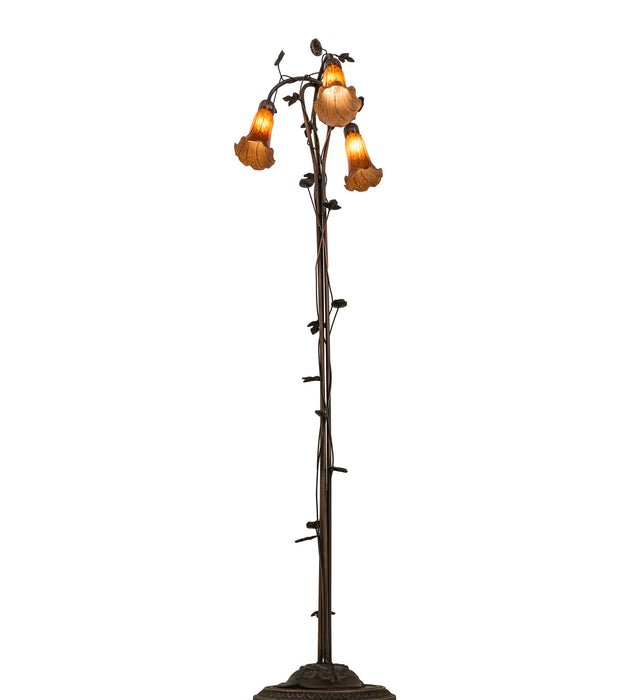 Meyda Tiffany 71881 Three Light Floor Lamp, Mahogany Bronze