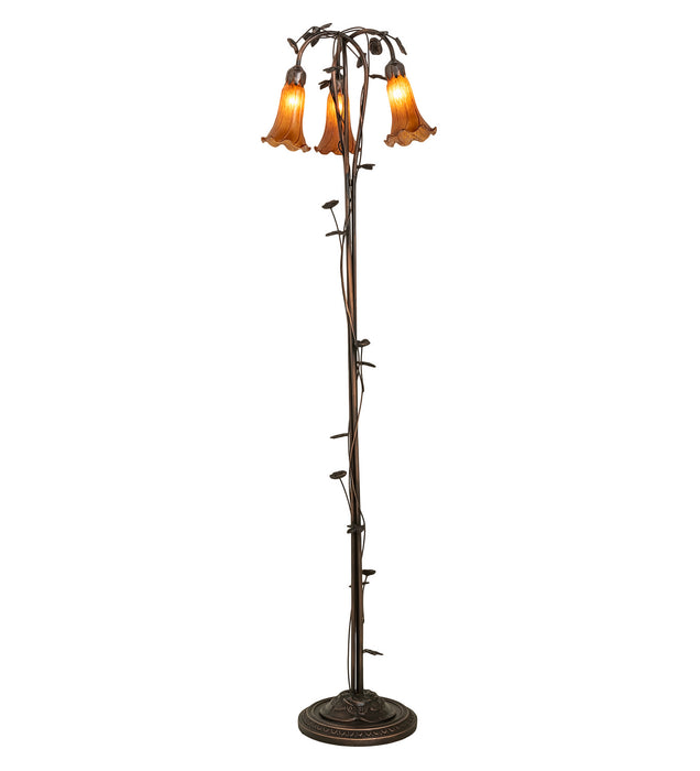 Meyda Tiffany 71881 Three Light Floor Lamp, Mahogany Bronze