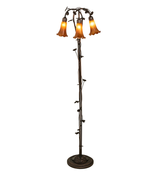 Meyda Tiffany 71881 Three Light Floor Lamp, Mahogany Bronze