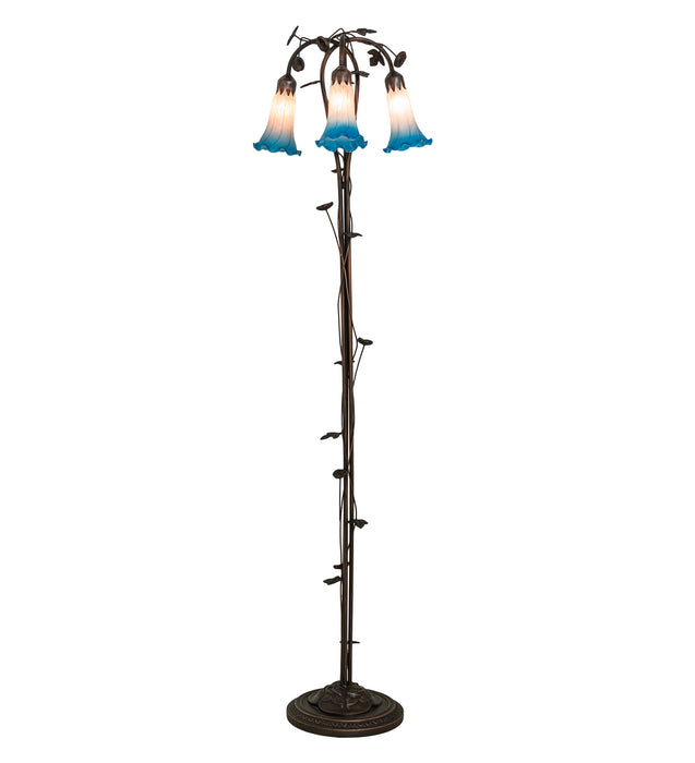 Meyda Tiffany 71882 Three Light Floor Lamp, Mahogany Bronze
