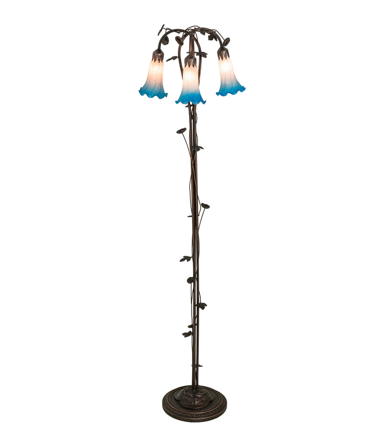 Meyda Tiffany 71882 Three Light Floor Lamp, Mahogany Bronze