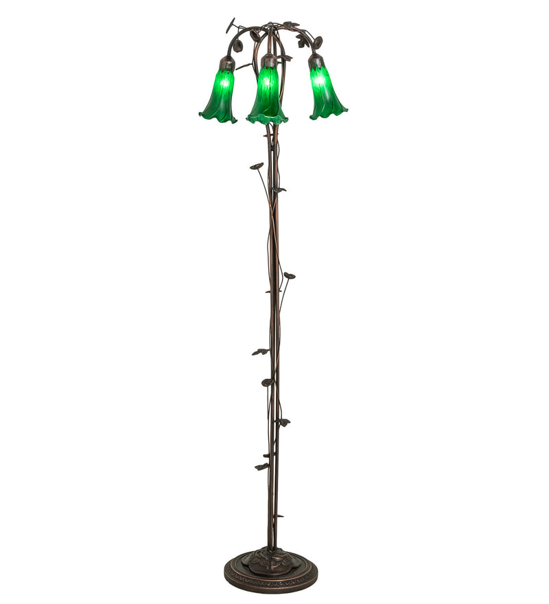 Meyda Tiffany 71883 Three Light Floor Lamp, Mahogany Bronze
