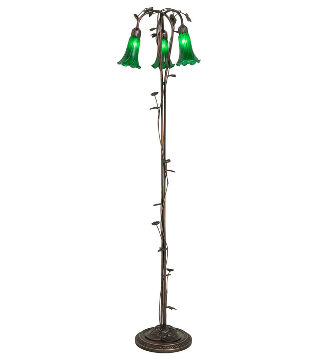 Meyda Tiffany 71883 Three Light Floor Lamp, Mahogany Bronze