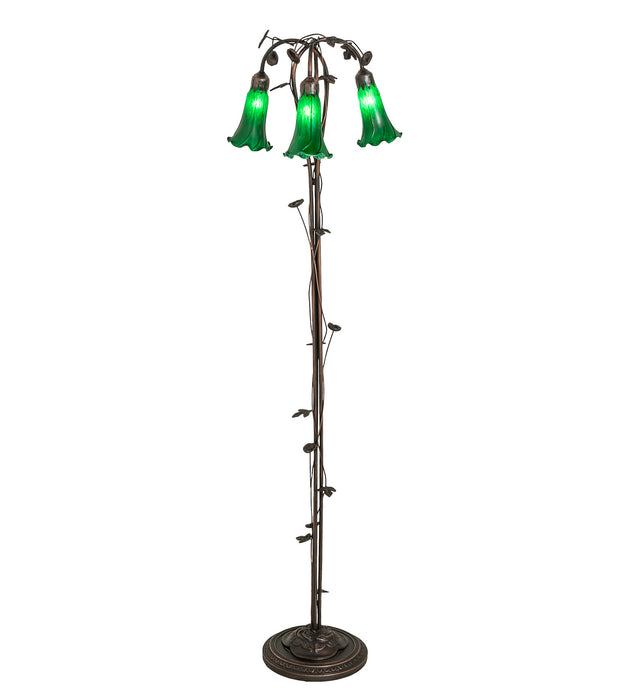 Meyda Tiffany 71883 Three Light Floor Lamp, Mahogany Bronze